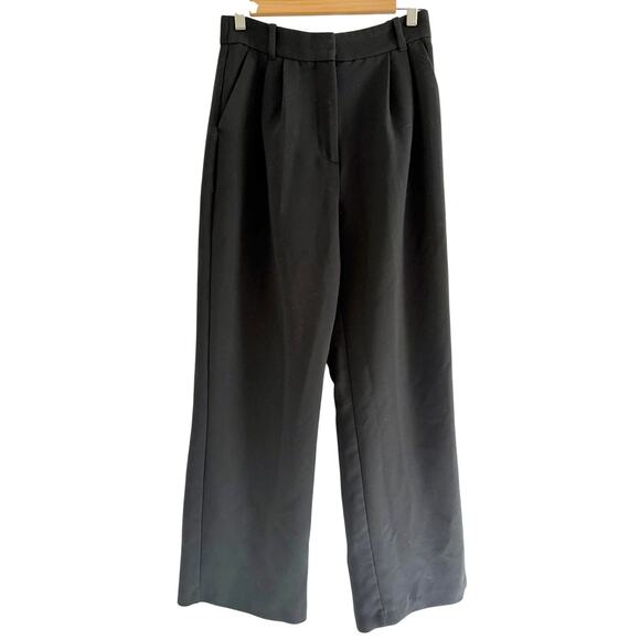 Abercrombie & Fitch Curve Love A&F Sloane Tailored Wide Leg Pant in Black sz, 27 - Picture 3 of 9